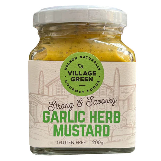 Village Green Garlic Herb Mustard 200gm