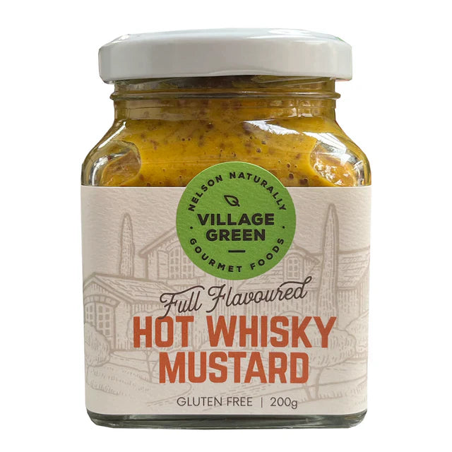 Village Green Hot Whiskey Mustard 200gm
