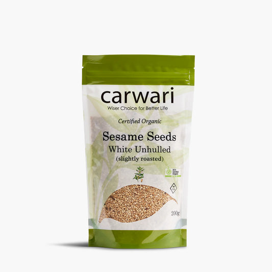CarWari Sesame Seeds White Un-Hulled 200gm