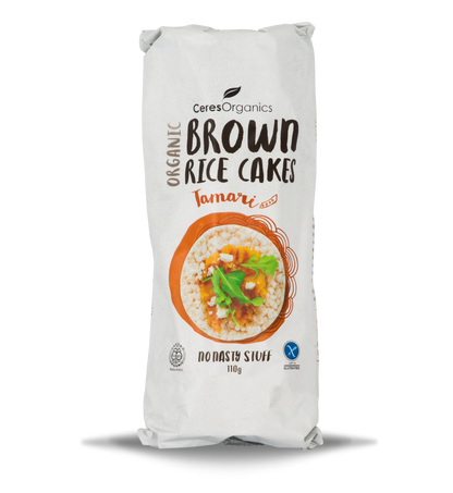 Ceres Organics Brown Rice Cakes Tamari 110g