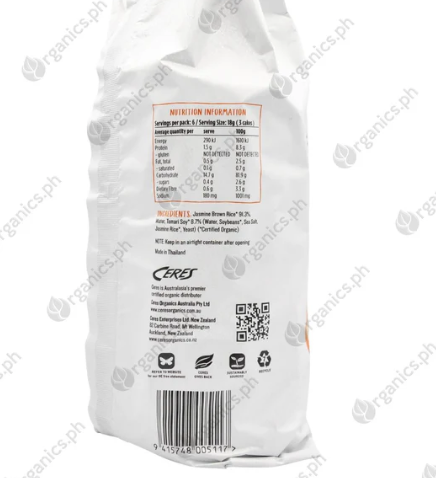 Ceres Organics Brown Rice Cakes Tamari 110g 