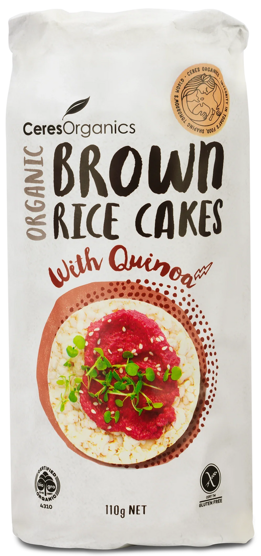 Ceres Organics Brown Rice Cakes with Quinoa 110g