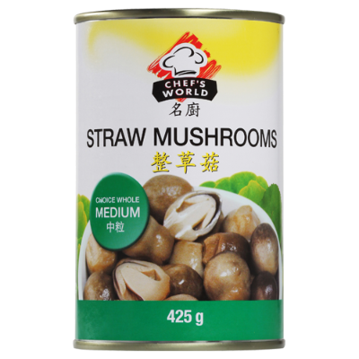 Chefs World Straw Mushrooms 425gm
