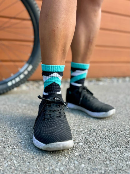Organic Cotton Lite Crew Sock - Chevron Strike