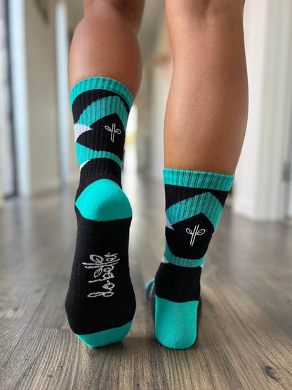 Organic Cotton Lite Crew Sock - Chevron Strike