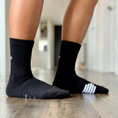 Organic Cotton Luxe Crew Sock - Stealth Black