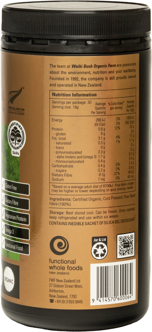 Waihi Bush Organic Original Flax Fibre 550g
