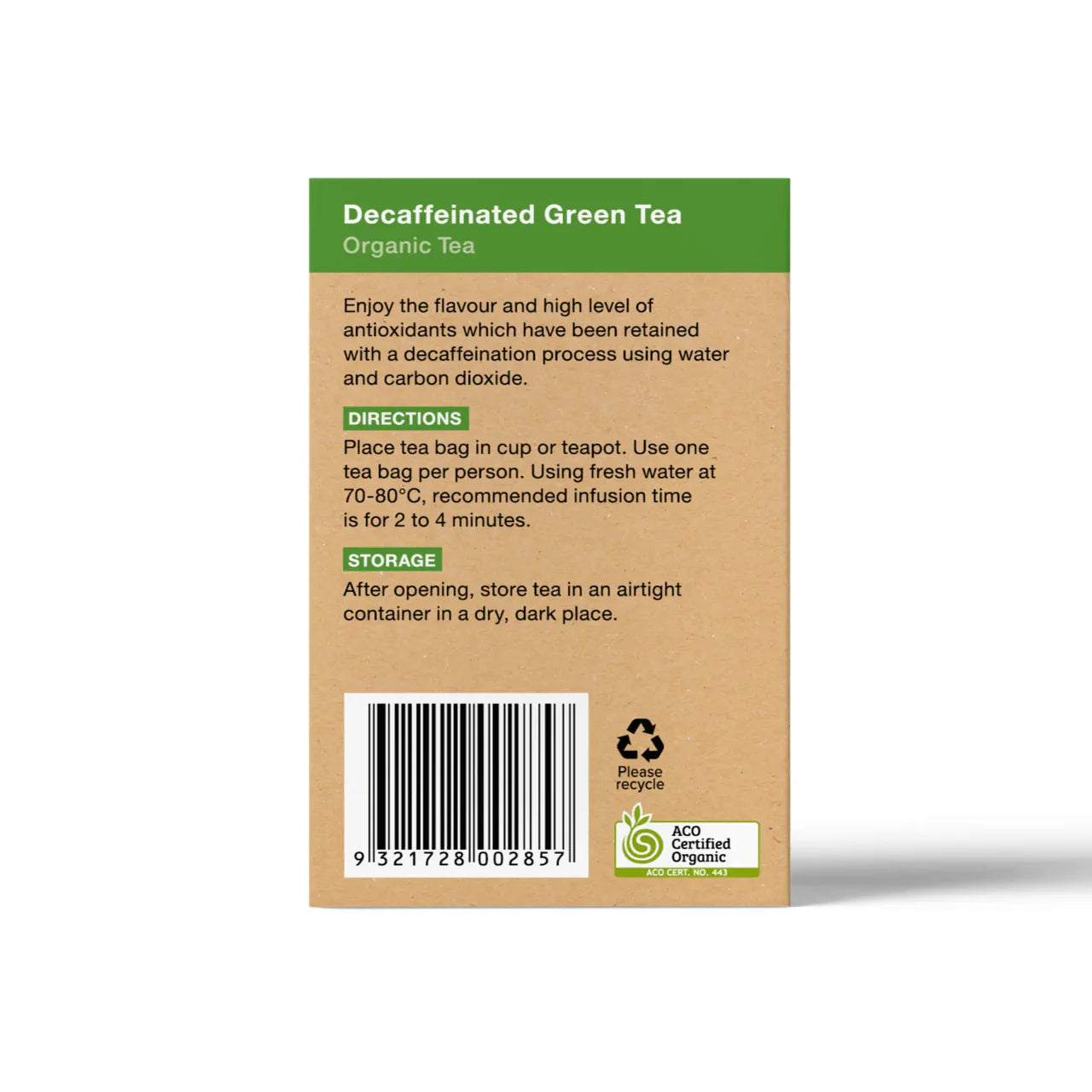 Planet Organic Decaffeinated Green Tea 25 Bag