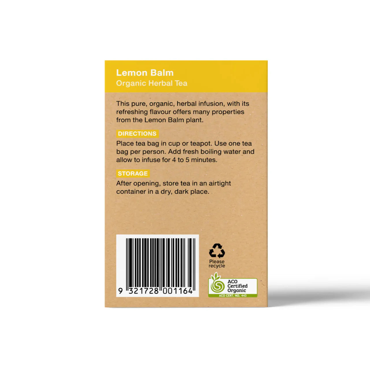 Planet Organic Lemon Balm Tea 25 Bags