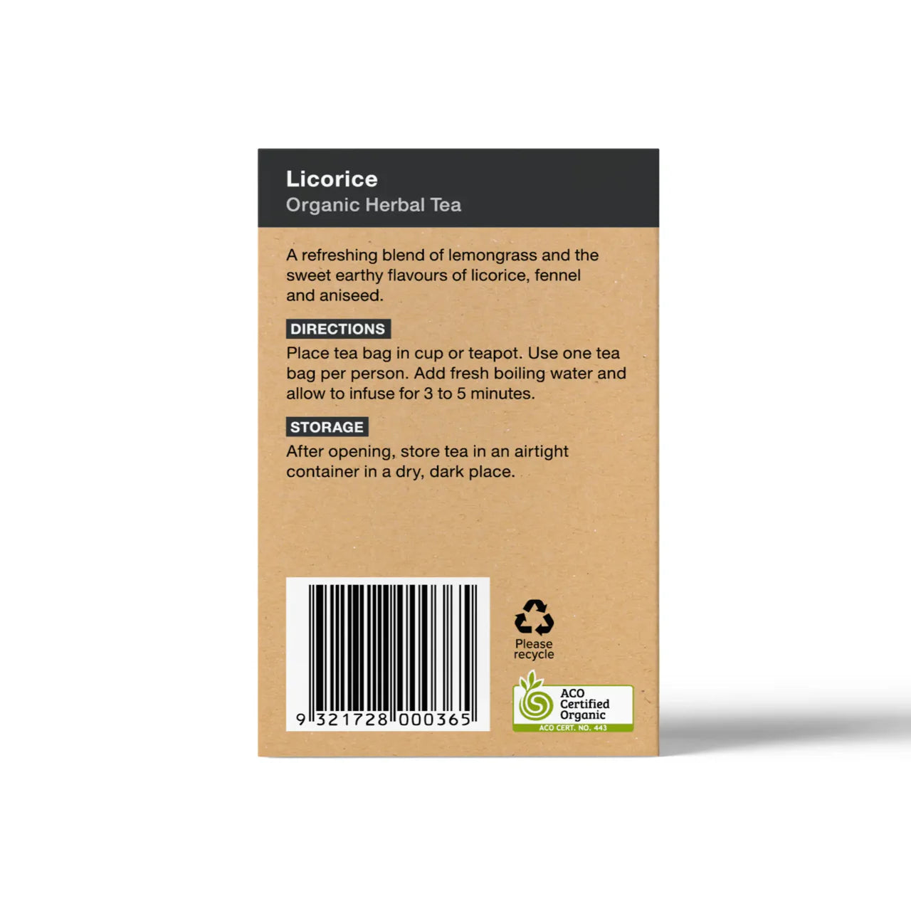 Planet Organic Licorice Tea 25 Bag