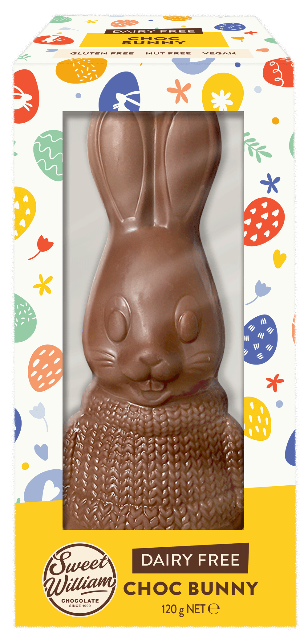 Sweet William Vegan Easter Hollow Mylk Chocolate Bunny 120gm
