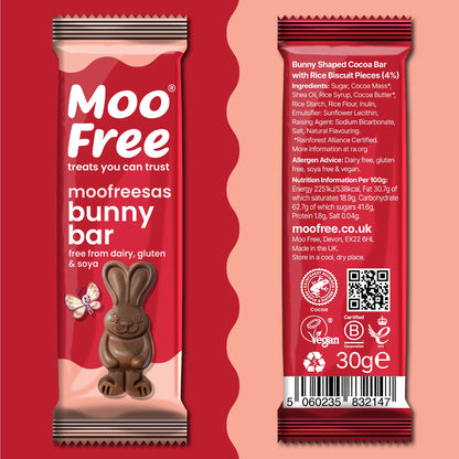 Moo Free Vegan Easter Moofreeas Bunny Bar 30gm