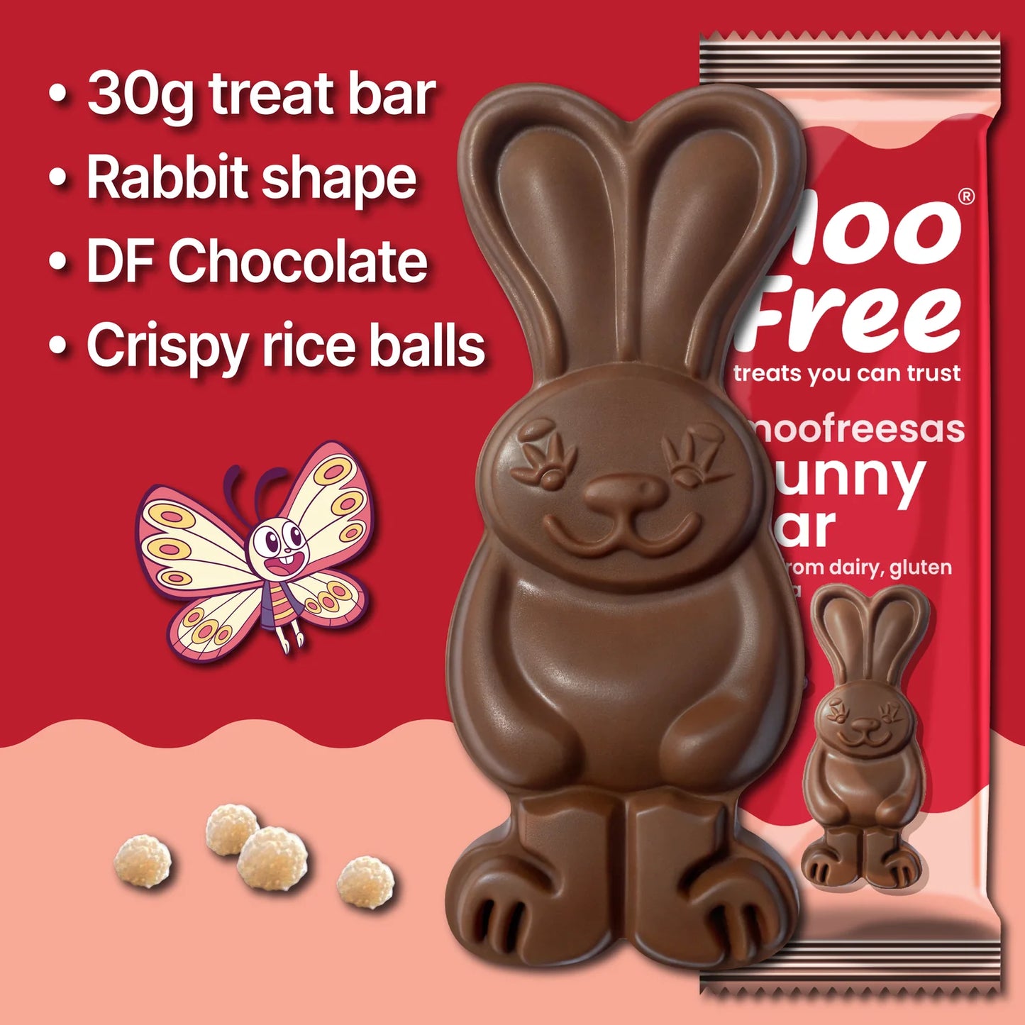 Moo Free Vegan Easter Moofreeas Bunny Bar 30gm