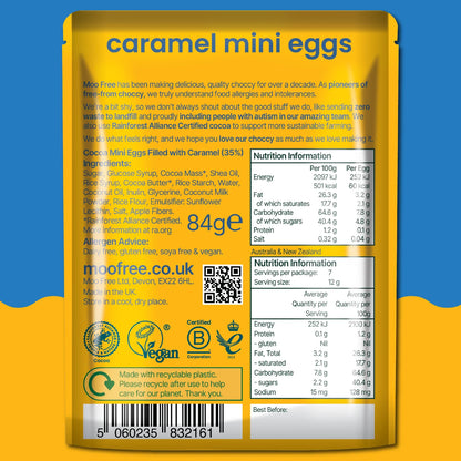 Moo Free Vegan Easter Caramel Mini Eggs 84gm