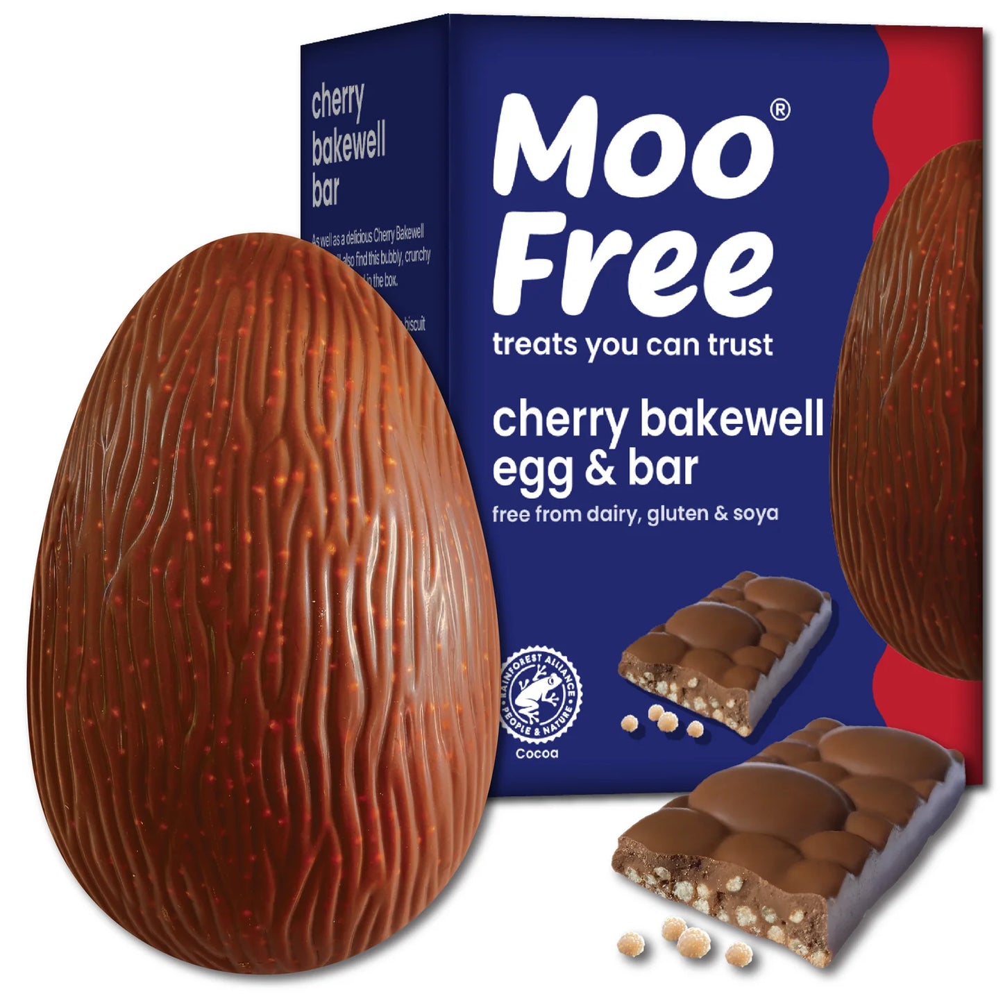 Moo Free Vegan Easter Cherry Bakewell Egg & Bar 135gm