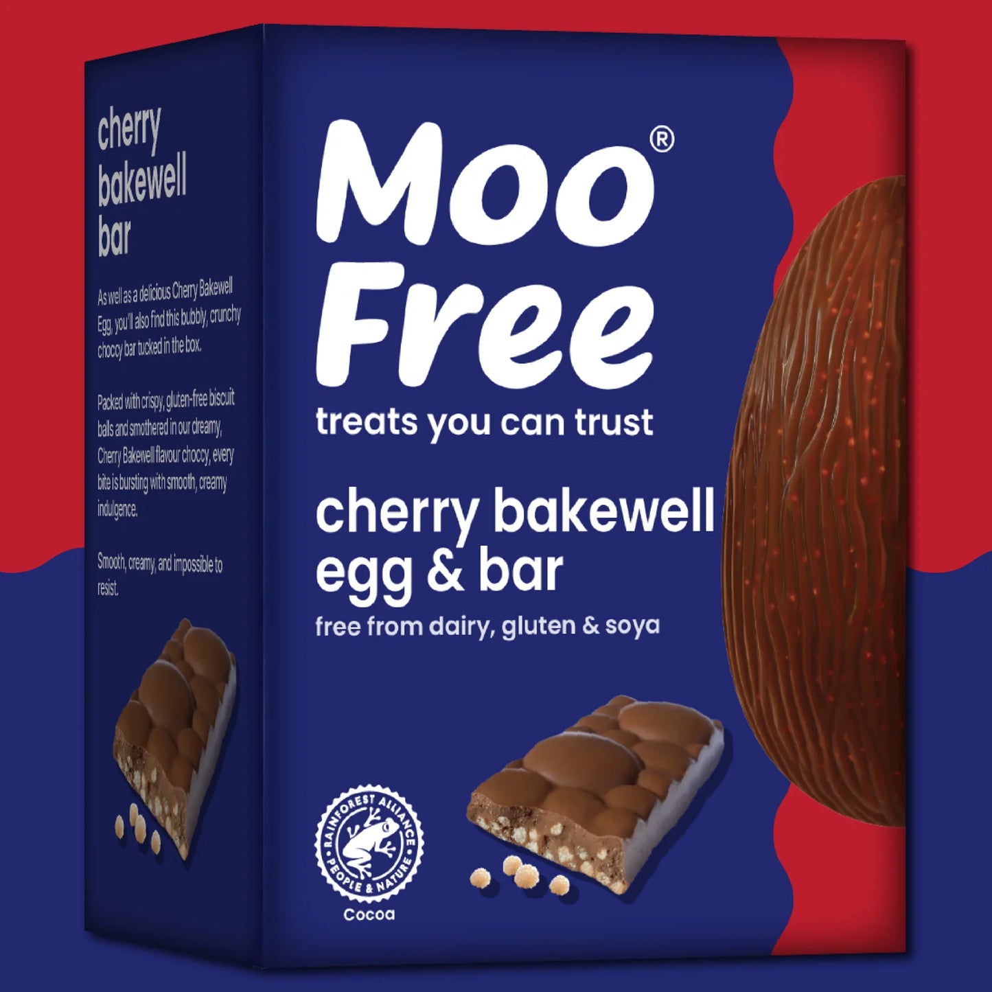 Moo Free Vegan Easter Cherry Bakewell Egg & Bar 135gm