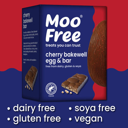 Moo Free Vegan Easter Cherry Bakewell Egg & Bar 135gm