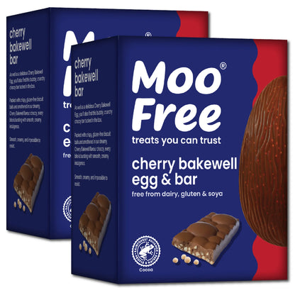 Moo Free Vegan Easter Cherry Bakewell Egg & Bar 135gm