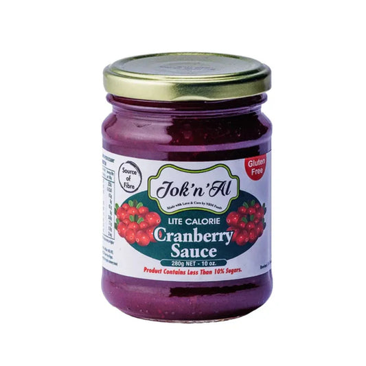 Joknal Lite Calorie Cranberry Sauce 280gm, GF