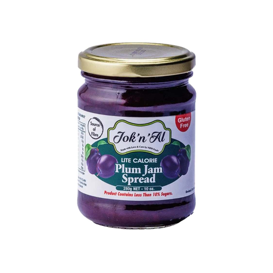 Joknal Lite Calorie Plum Jam Spread 280gm, GF