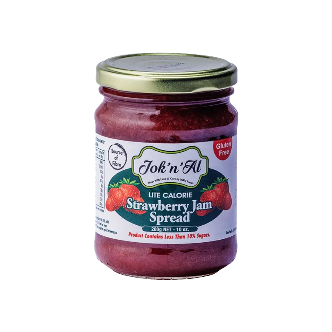 Joknal Lite Calorie Strawberry Jam Spread 280gm, GF