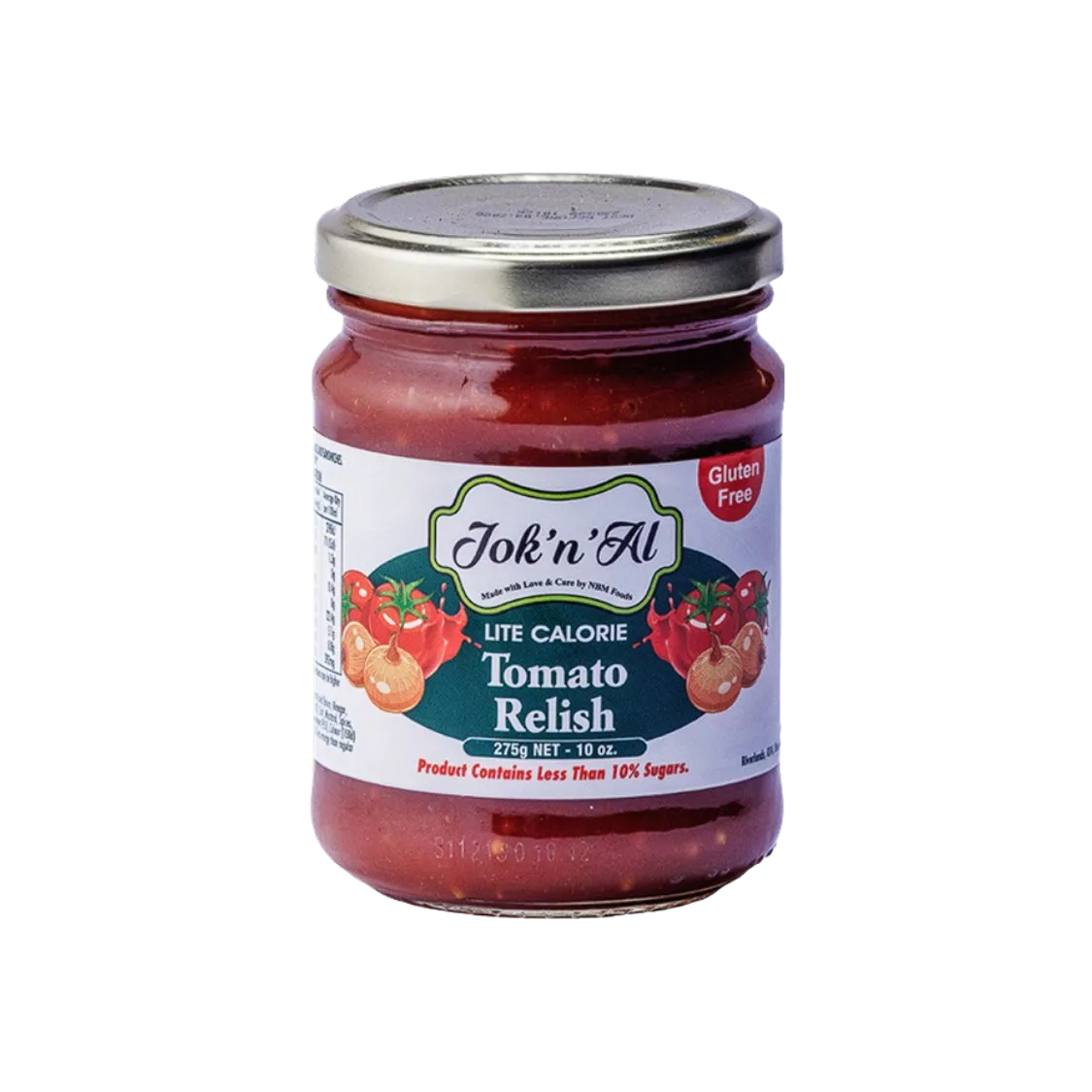 Joknal Lite Calorie Tomato Relish 275gm, GF