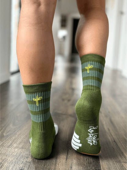 Organic Cotton Luxe Crew Sock - Forest
