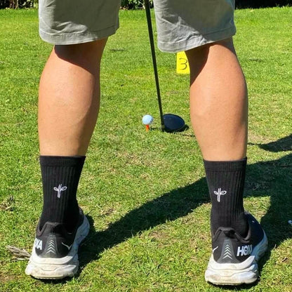 Organic Cotton Luxe Crew Sock - Stealth Black