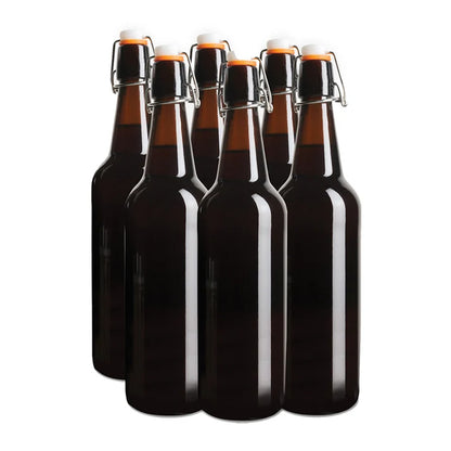Mad Millie Reusable Brown Glass Flip Top Bottles 750ml x 6