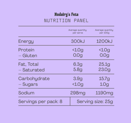 Nudairy Feta Block 250g