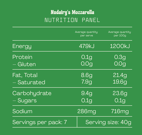 Nudairy Mozzarella Shreds 300g
