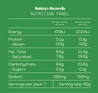 Nudairy Mozzarella Shreds 300g