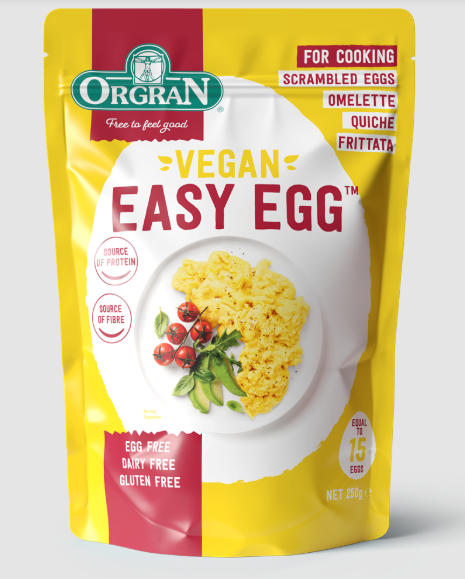 Orgran Vegan Easy Egg package on a white background