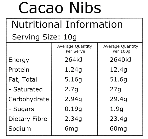 ROAR Organic Cacao Nibs 125g