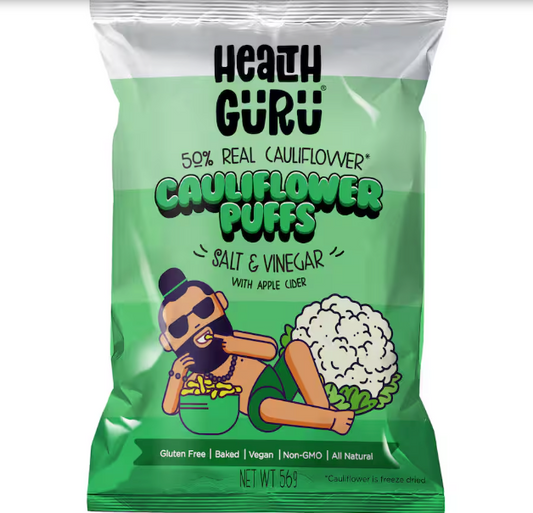 Health Guru Cauliflower Puffs Salt & Vinegar with Apple Cider 56g