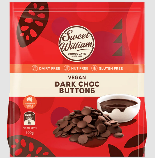 Sweet Willaim Dark Chocolate Baking Buttons 300g