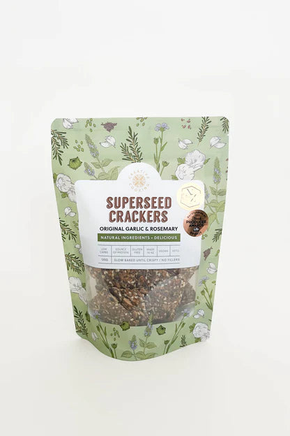 Superseed Crackers Original Garlic & Rosemary 120gm
