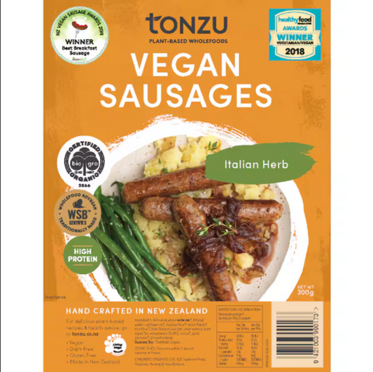 Tonzu Organic Italian Herb Sausages 300g