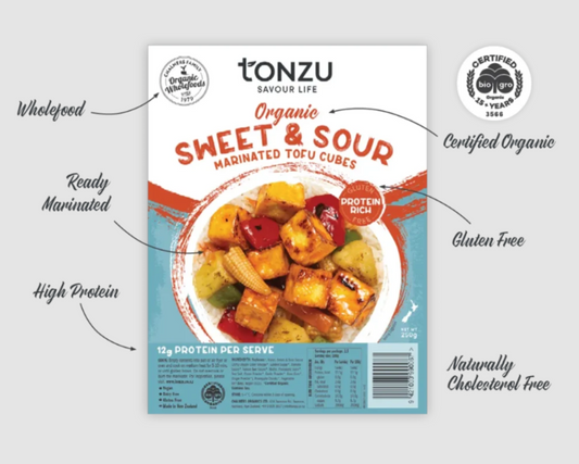 Tonzu Organic Sweet & Sour Marinated Tofu 250g