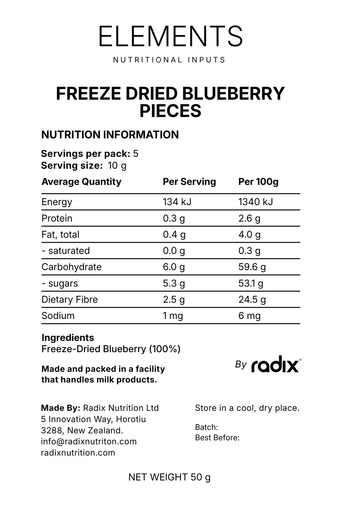 Blueberry Pieces 50 g