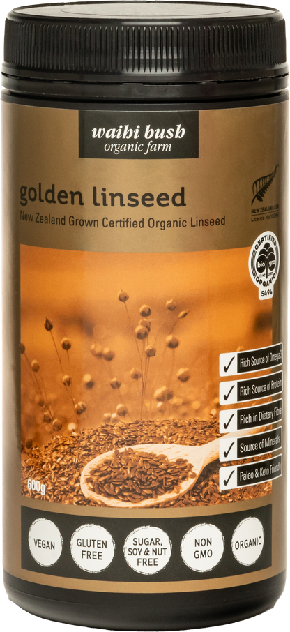Waihi Bush Organic Golden Linseed 600g