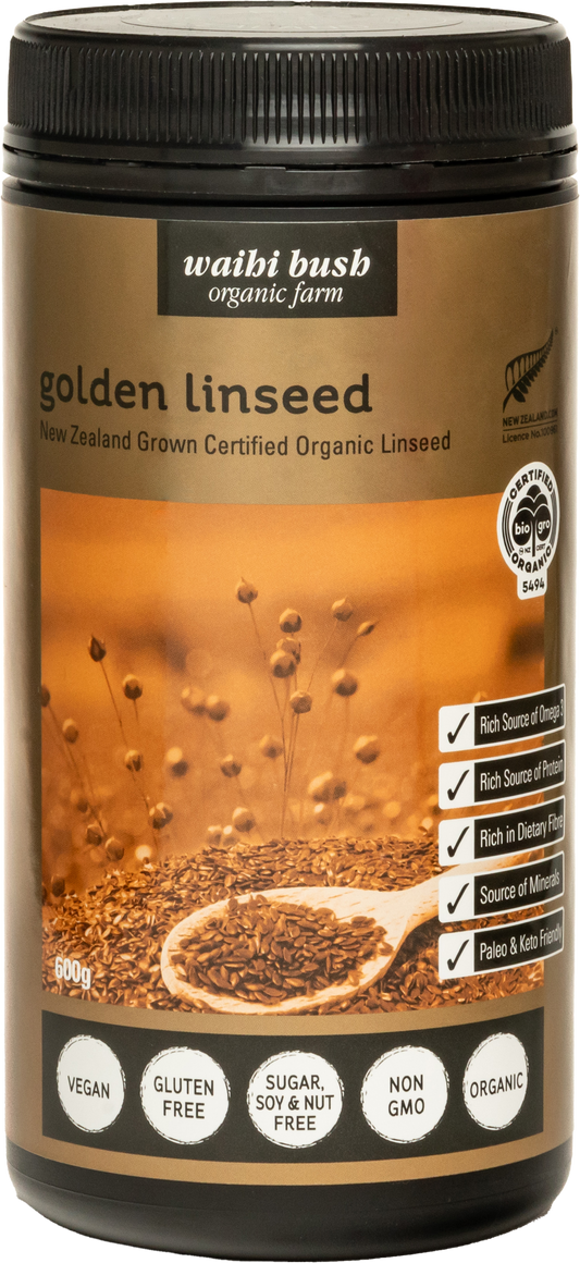 Waihi Bush Organic Golden Linseed 600g