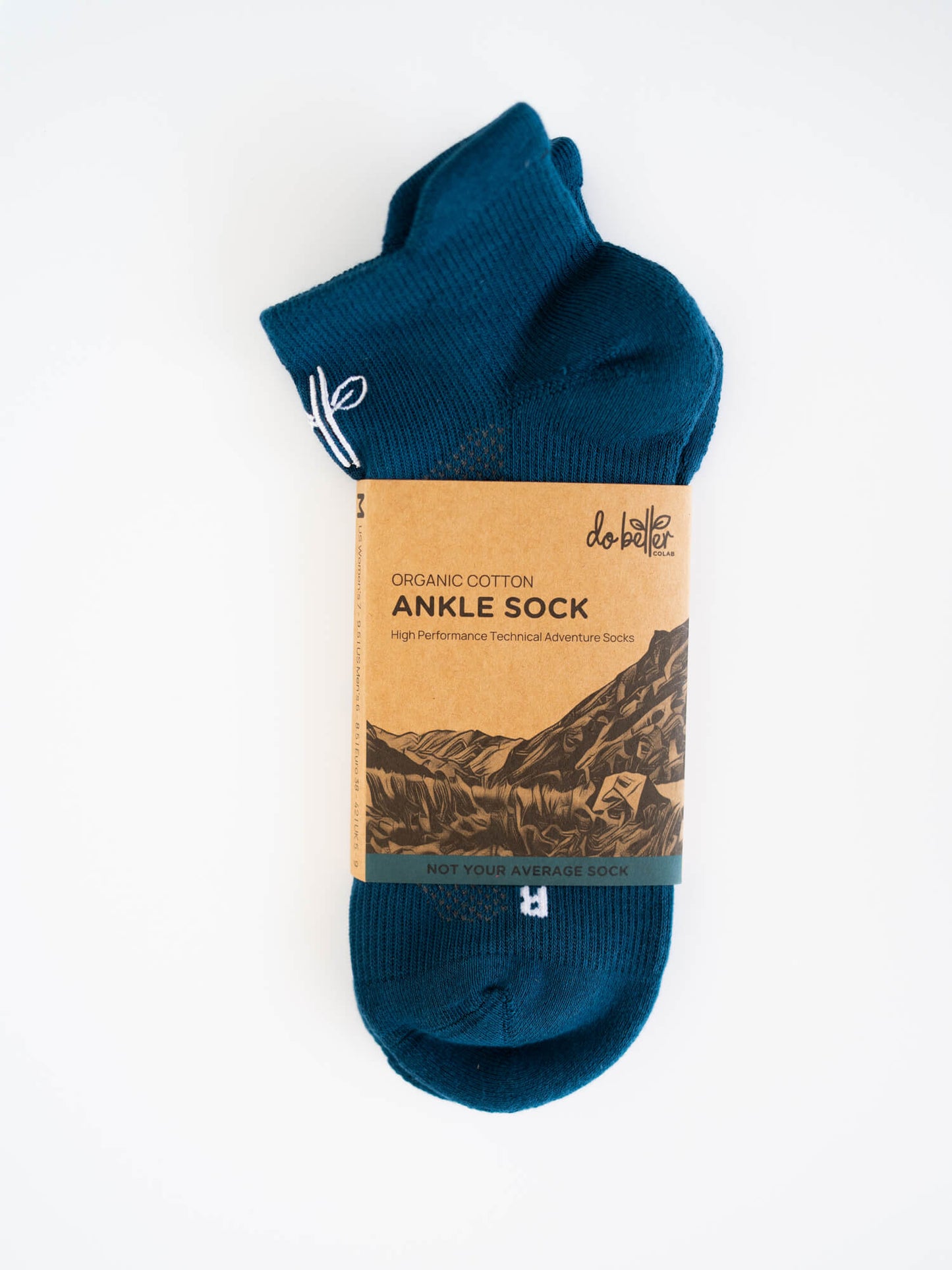 Organic Cotton Ankle Sock - Cobalt