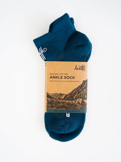 Organic Cotton Ankle Sock - Cobalt