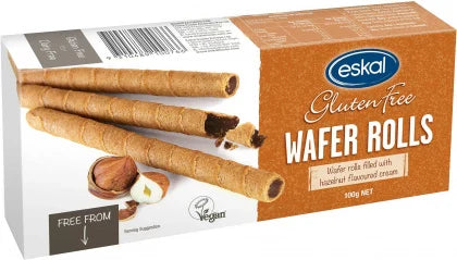 Eskal Wafer Cream Roll Hazelnut 100gm