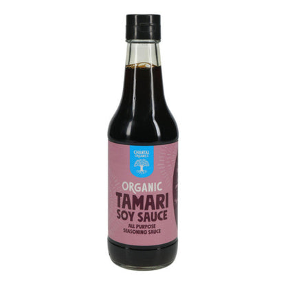 A bottle of Chantal Organics Tamari Soy Sauce, 300ml.