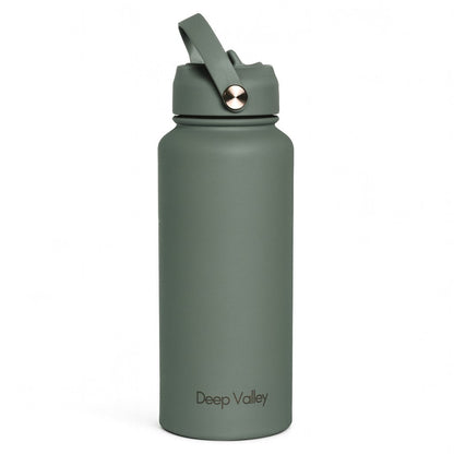 Bundle: Pea Green 1L Insulated Bottle + Black DayTrip Mini Bag