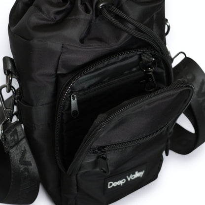 Bundle: Indigo Blue 1L Insulated Bottle + Black DayTrip Mini Bag