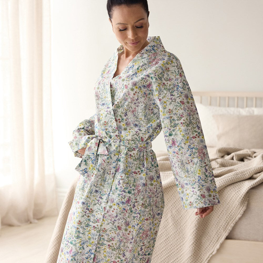 Cotton Printed Bathrobe Made With Liberty Fabric