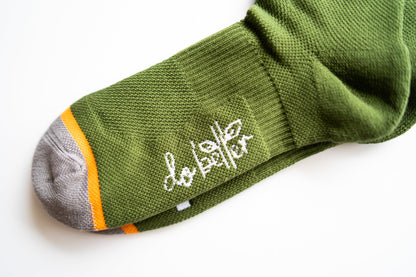 Organic Cotton Luxe Crew Sock - Forest